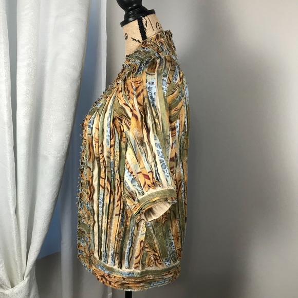 Chicos Blazer Hook & Loop Closures Multi Color - Picture 4 of 8